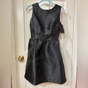 NWT SANTO by Paolo de Santo Black Satin Dress With Open Back Black Dress - Size